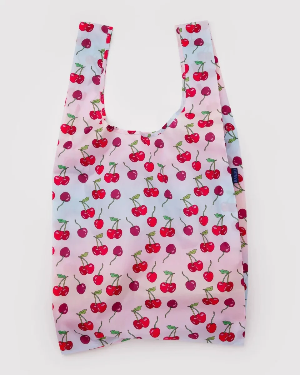 Big Baggu iso nylonkassi- Kirsikka ostoskassi - Image 4